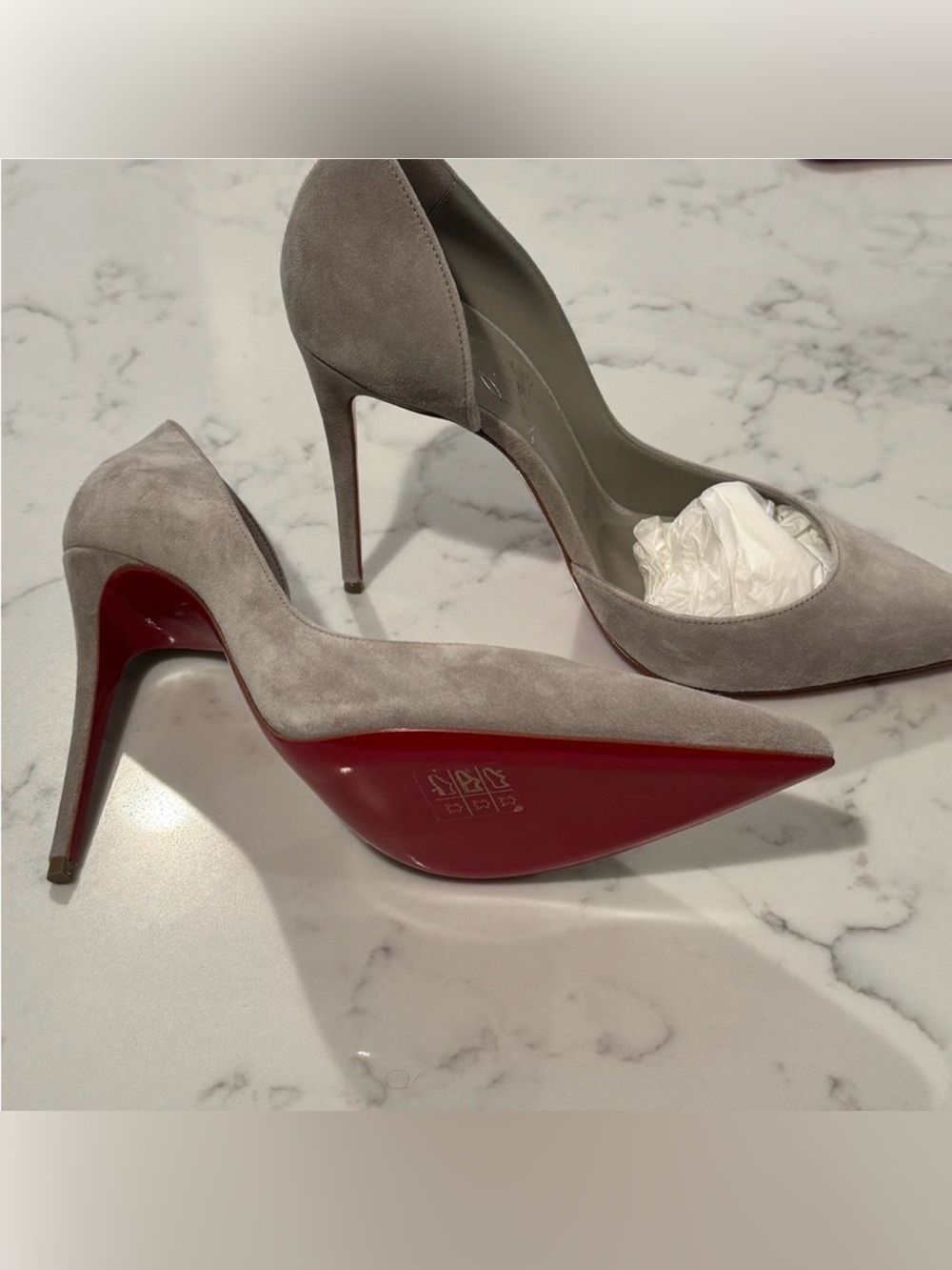 Christian Louboutin Grey Suede - Irizia  Sz 38/8